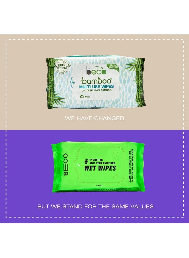 بيكو مناديل مبللة بخلاصة الصبار والخيزران، 25 منديلًا لكل مناديل، عبوة من 6 قطع، طبيعية 100% وصديقة للبيئة - Image 5