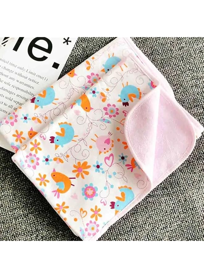 STAR BABiES Combo Pack Of 2 Adjustable Shower Cap With Reusable Changing Mats Pink - Image 3