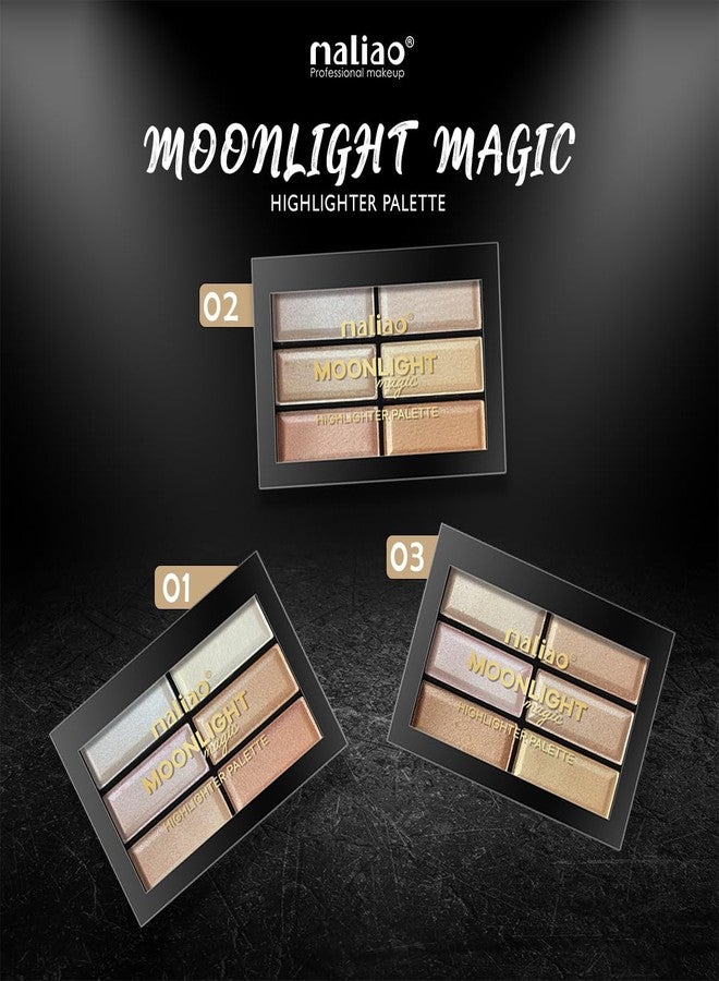 maliao Illuminate Your Beauty with Maliao Moonlight Magic Highlighter Palette (01) 18g - Image 5