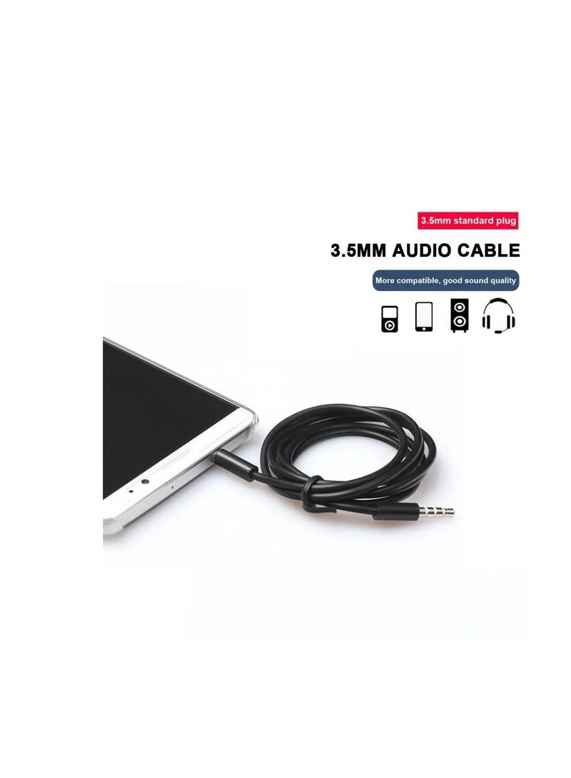 Terabyte 3.5mm Auxiliary Male to Male Aux Cable Compatible with iPhone, iPad, Smartphones, Car Stereo Speakers and Tablets 3 m Black - Image 3