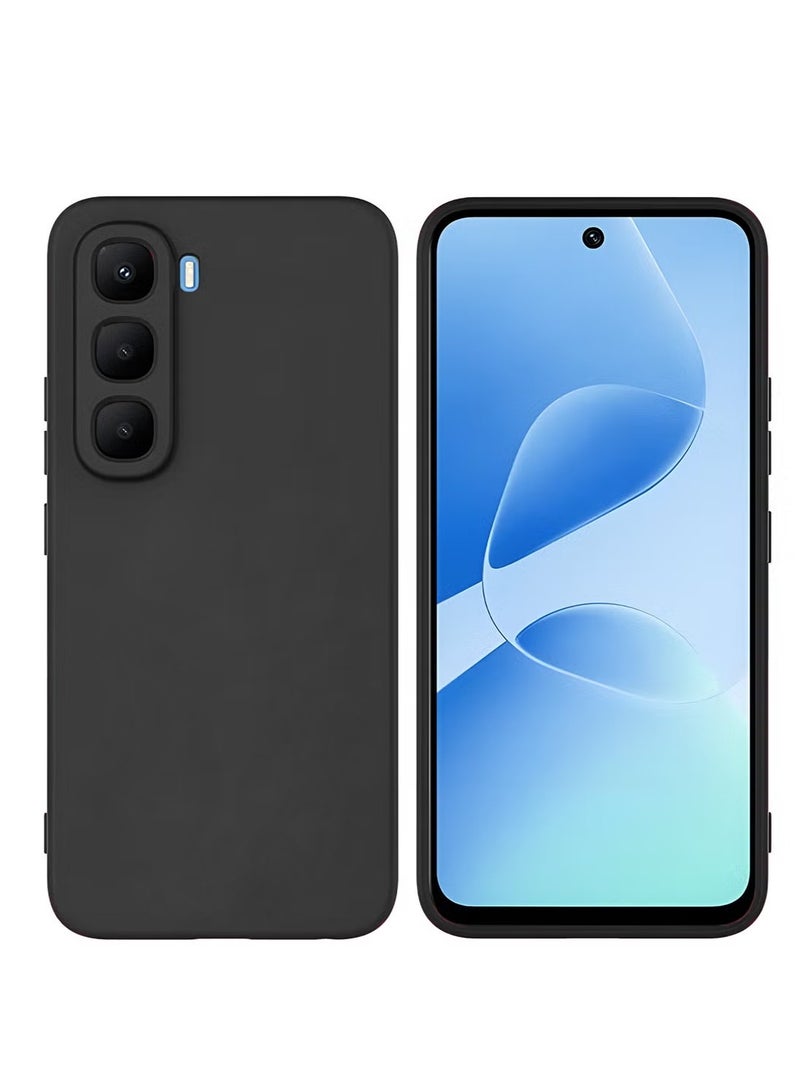 Infinix Hot 60 Pro+ 2025 Premium Liquid Silicone Compatible With Thin Magsafe Ring Case Cover (MCMPMN) - Black