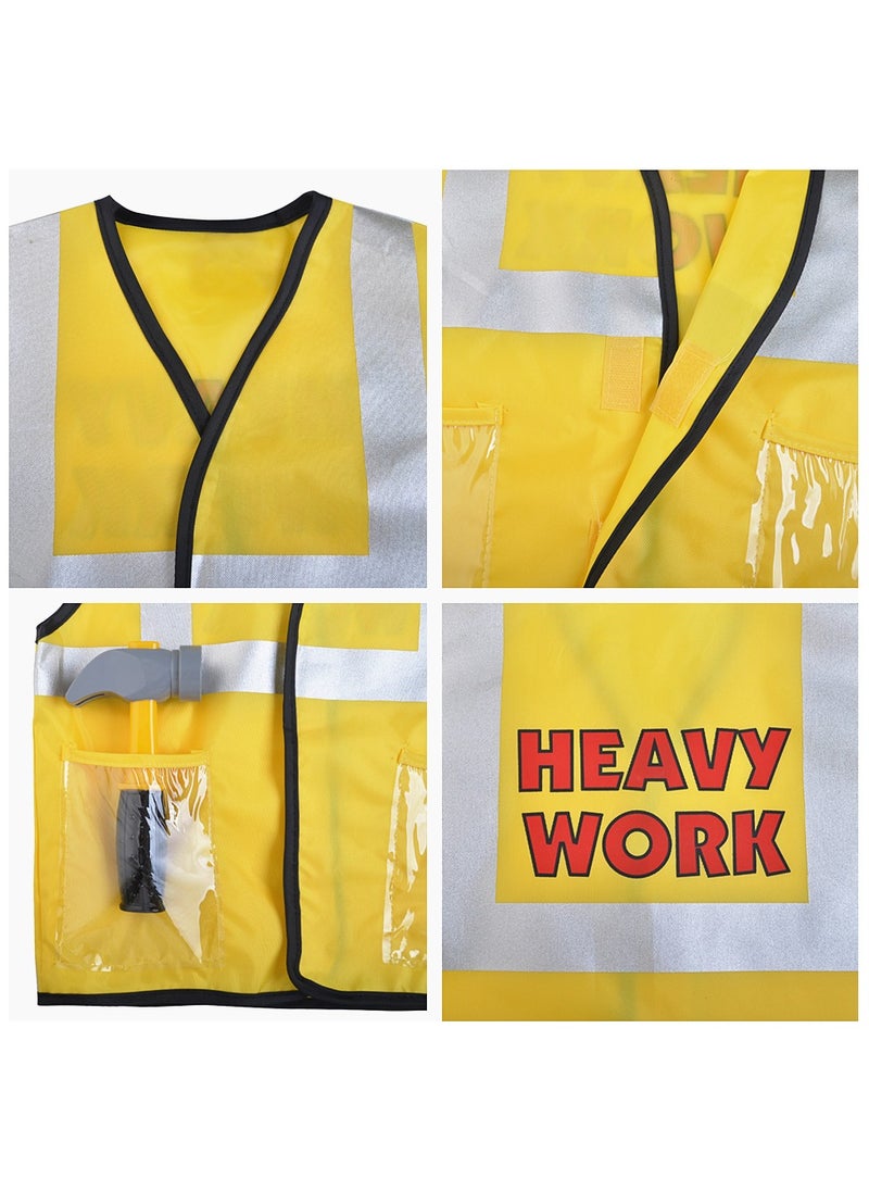Toy Box - Construction Worker Costume, Includes Vest, Hat, Belt Pocket and Accessories Kids 4-8 Years - Image 1