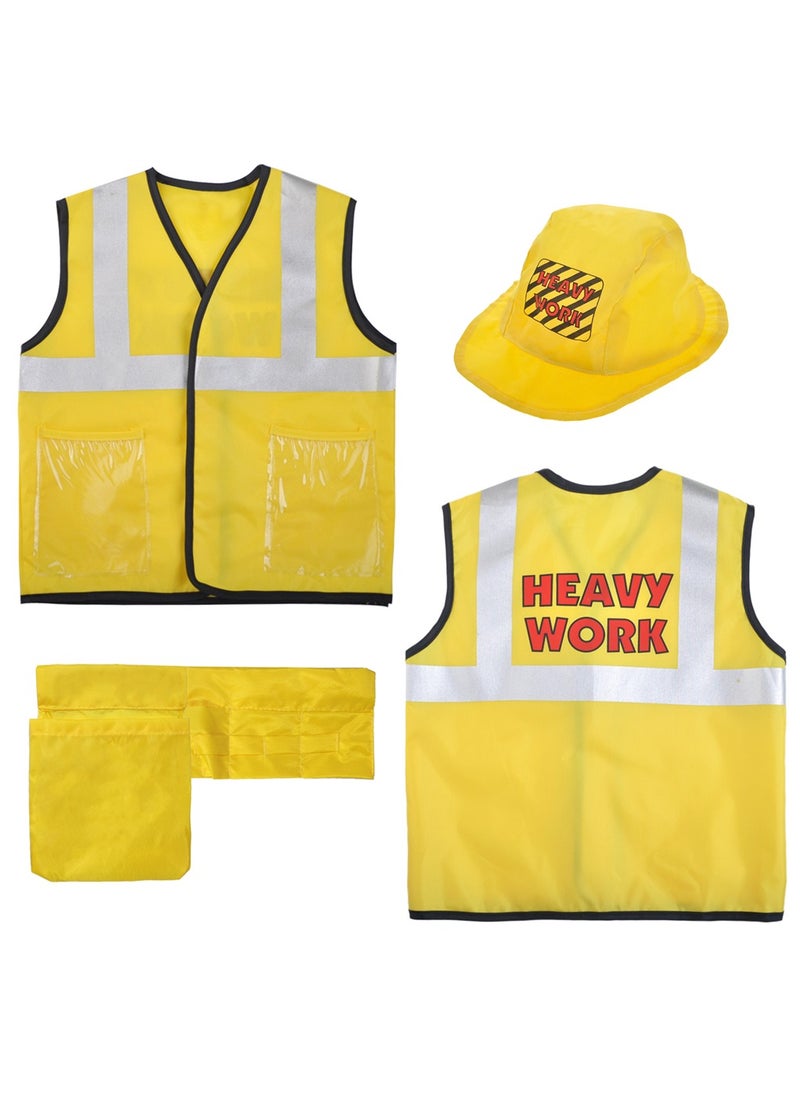 Toy Box - Construction Worker Costume, Includes Vest, Hat, Belt Pocket and Accessories Kids 4-8 Years - Image 1