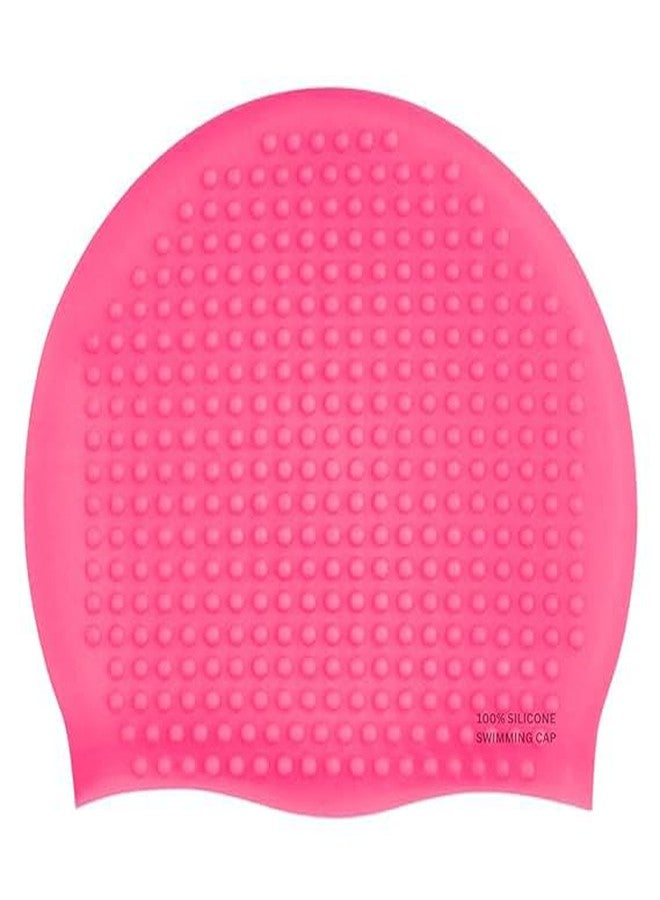 GLS Silicone Swimming Cap with Hair Protection Unisex Water Sports Long Hair Cover Swim Pool Head Cap for Children Kids Teens Adults (Bubble Drop Design) (Standard Size, Color May Vary) - Image 4