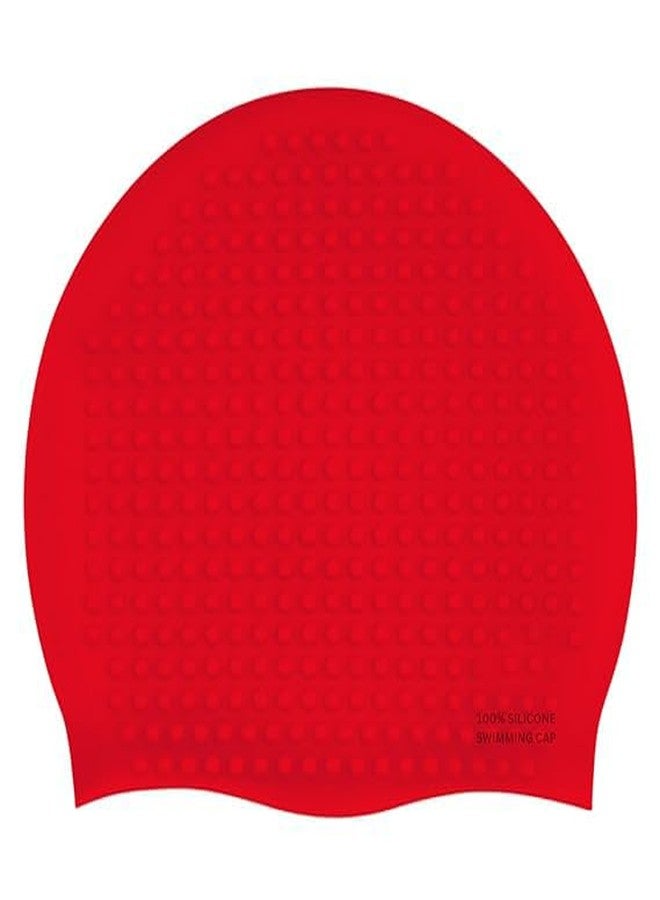 GLS Silicone Swimming Cap with Hair Protection Unisex Water Sports Long Hair Cover Swim Pool Head Cap for Children Kids Teens Adults (Bubble Drop Design) (Standard Size, Color May Vary) - Image 2