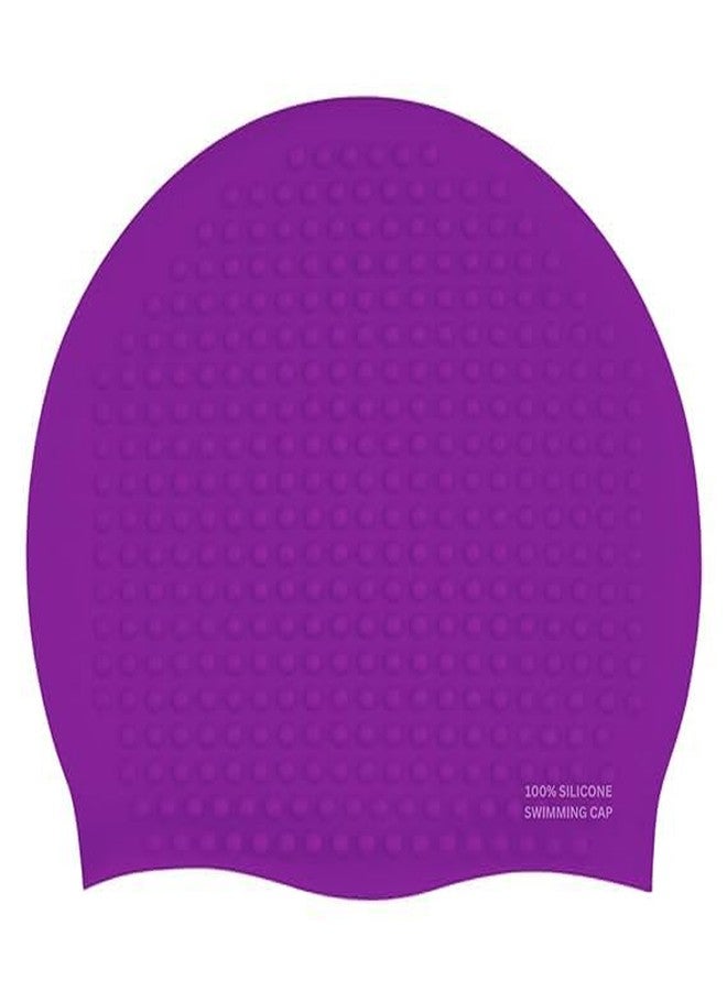 GLS Silicone Swimming Cap with Hair Protection Unisex Water Sports Long Hair Cover Swim Pool Head Cap for Children Kids Teens Adults (Bubble Drop Design) (Standard Size, Color May Vary) - Image 3