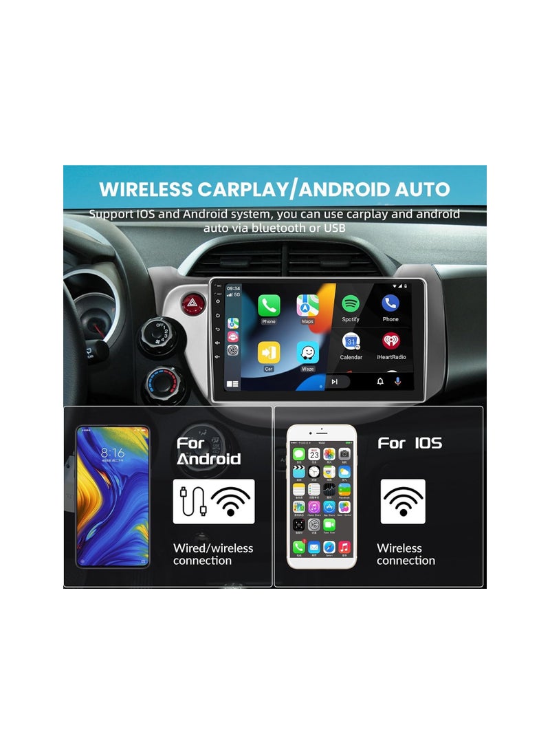 SHEZA STAR - Android Car Stereo for Honda Fit 2008 2009 2010 2011 2012 2013 4GB RAM 64GB ROM MirrorLink WiFi BT, 10 Inch Support Apple Carplay, 2.5D IPS Touch Screen with Backup Camera - Image 1