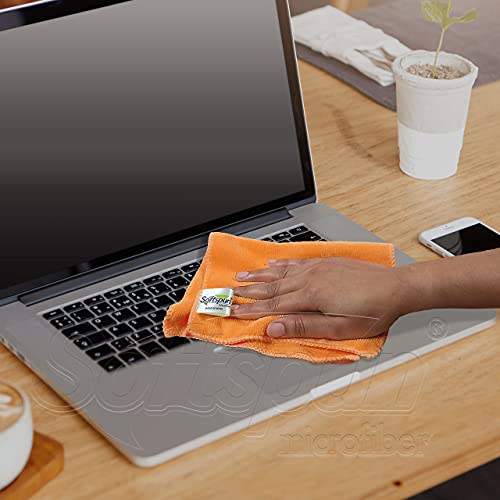 SOFTSPUN Microfiber Cleaning Small Wipes, 20x30 Cms 15 Piece Towel Set 340 GSM Orange! Highly Absorbent Lint & Streak Free Multi-Purpose Wash Cloth for Kitchen Window Stainless Silverware.… - Image 2