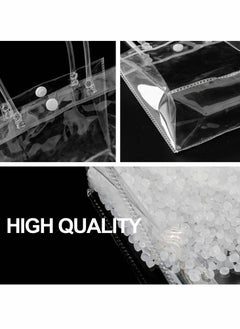 Generic Clear PVC Gift Bags Reusable Transparent Shopping Bag Gift Wrap Tote with Handles for Wedding Flowers Birthday Valentines Day Party Bags 15 x 7 x 16cm(10Pcs)  - Image 2
