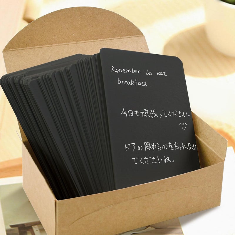 VANRA 300PCS Blank Index Cards 3x5 inches Note Cards Thick 110lb Cardstock Flash Cards, Unruled Study Cards for School Learning, Office (Black, 300/Pack) - Image 5