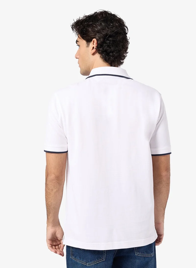 GUESS Embroidered Short Sleeve Tipping Polo Shirt