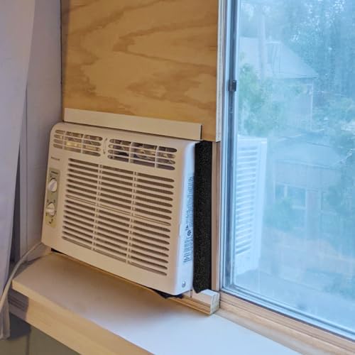Yotache Air Conditioner Window Seal Kit - 1"x1" High Resilience Weather Stripping Foam Tape for AC Windows & Door Insulation, Noise Reducing, Air Leak Proof, 13Ft Long (6.5Ft x 2 Rolls, Black) - Image 5