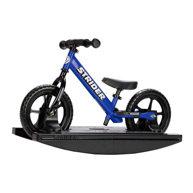 Strider 12 Sport Bike Blue Rocking Base Helps Teach Baby How to Ride a Balance Bicycle for Kids 6 Months to 4 Years Easy Assembly Adjustments - Image 2