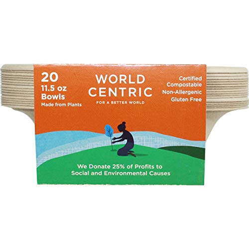 World Centric Compostable 11-1/2-Ounce Bagasse Bowl, 20-Piece - Image 2