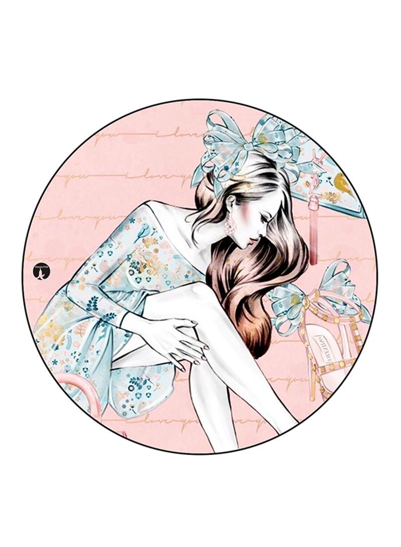 Woman Printed Mouse Pad  Multicolour