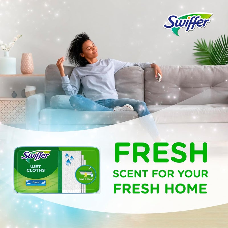 Swiffer Sweeper Wet Mopping Cloths, Mops for Floor Cleaning, Open-Window Fresh, 24 Count - Image 5