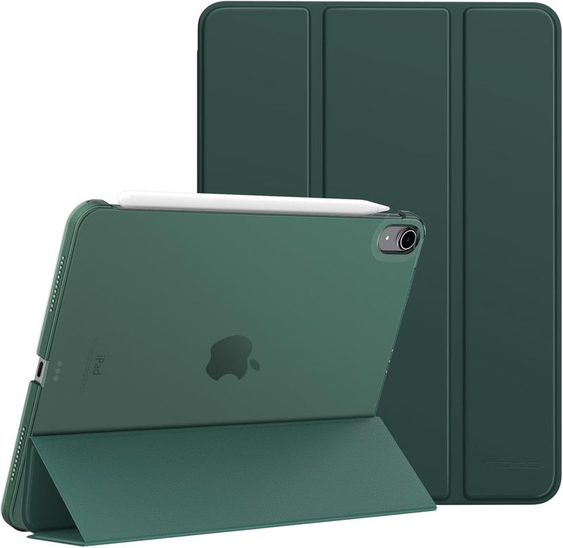 MoKo for iPad Air 11 Inch Case 7th/6th Generation M3/M2 2025/2024, iPad Air 5th/4th Gen Case 2022/2020 10.9 Inch, Slim Hard PC Translucent Back Shell Cover, Support Touch ID, Midnight Green - Image 1