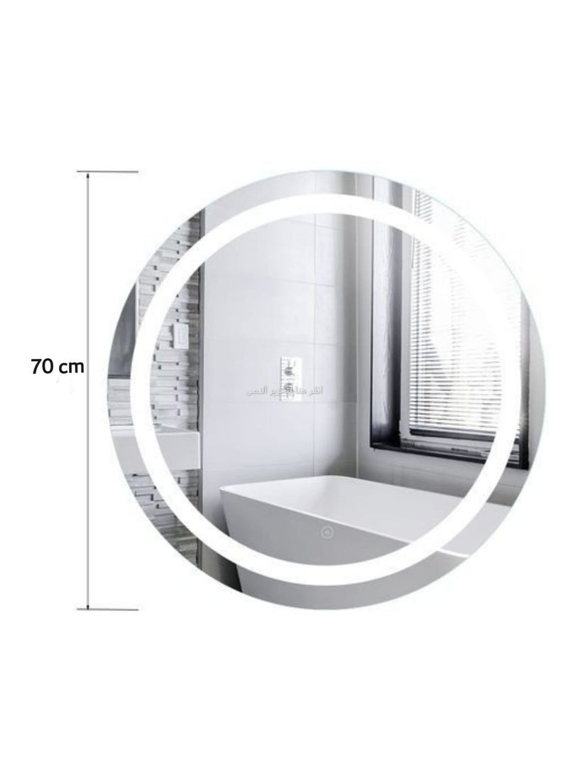 Generic White Led Laser Wall Mirrors 70X70X3Cm  White  - Image 1