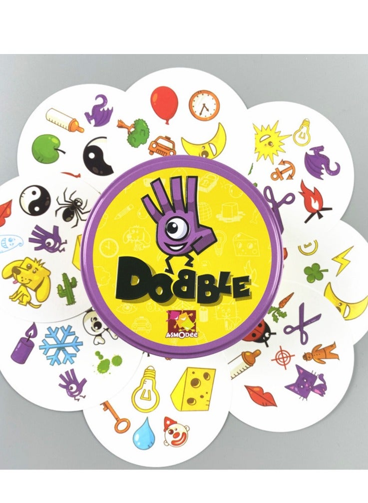 DOBBLE Spot the Match Card Game – Fun & Fast-Paced Family Game for All Ages, Interactive Pattern Matching with Durable Cards, Portable Tin Case, Perfect for Parties, Gatherings, and Holiday Gifts - Image 1