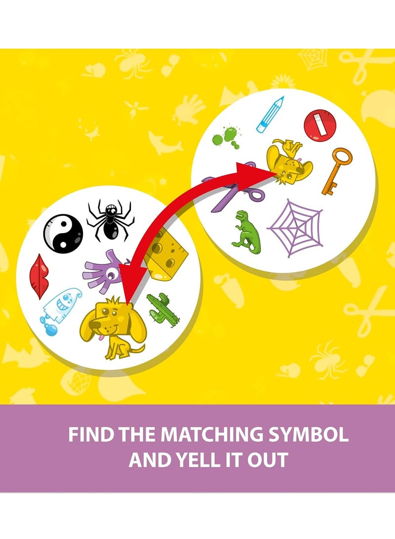 DOBBLE Spot the Match Card Game – Fun & Fast-Paced Family Game for All Ages, Interactive Pattern Matching with Durable Cards, Portable Tin Case, Perfect for Parties, Gatherings, and Holiday Gifts - Image 4