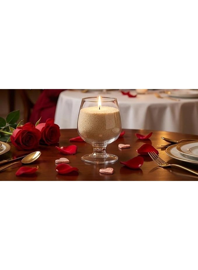 MIRFA Pearled Candle Wax Sand With 20 Eco Wicks - Sand Colour - Image 5