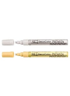 Like-It like it DECOCOLOR PREMIUM PAINT MARKER 5MM CHISEL TIP GOLD SILVER PACK OF 2  - Image 2