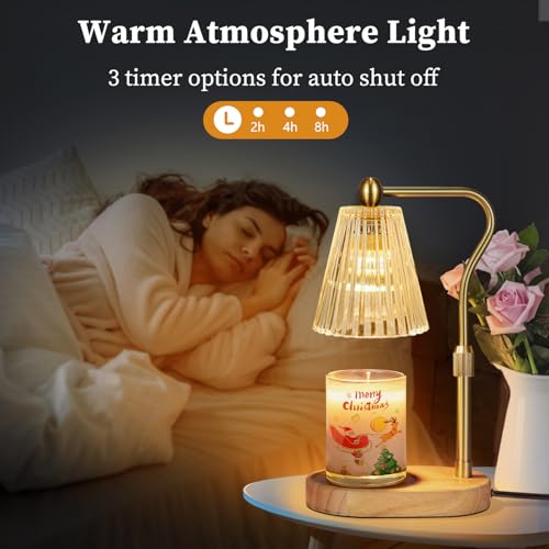 seenlast Candle Warmer Lamp with Timer Dimmer Adjustable Height for New Home Bedroom,Mothers Day Gifts,Vintage Home Decor for Scented Jar - Image 3