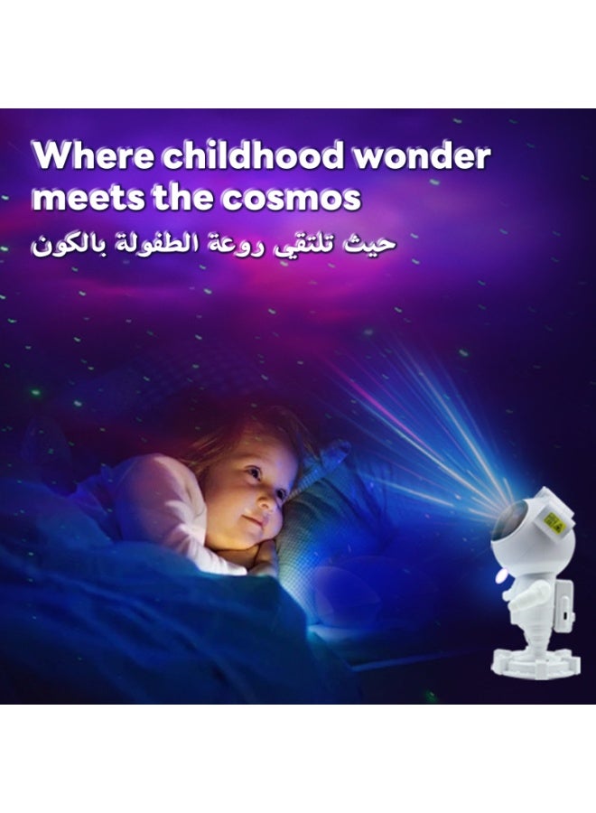 نفس جهاز عرض المجرة بتصميم رائد فضاء، مصباح ليلي للسماء المرصعة بالنجوم مع مكبر صوت بلوتوث، 14 وضعاً للإضاءة، جهاز تحكم عن بعد، وعرض كوني عالي الدقة - هدية مثالية لغرف نوم الأطفال والحفلات المنزلية. - Image 5