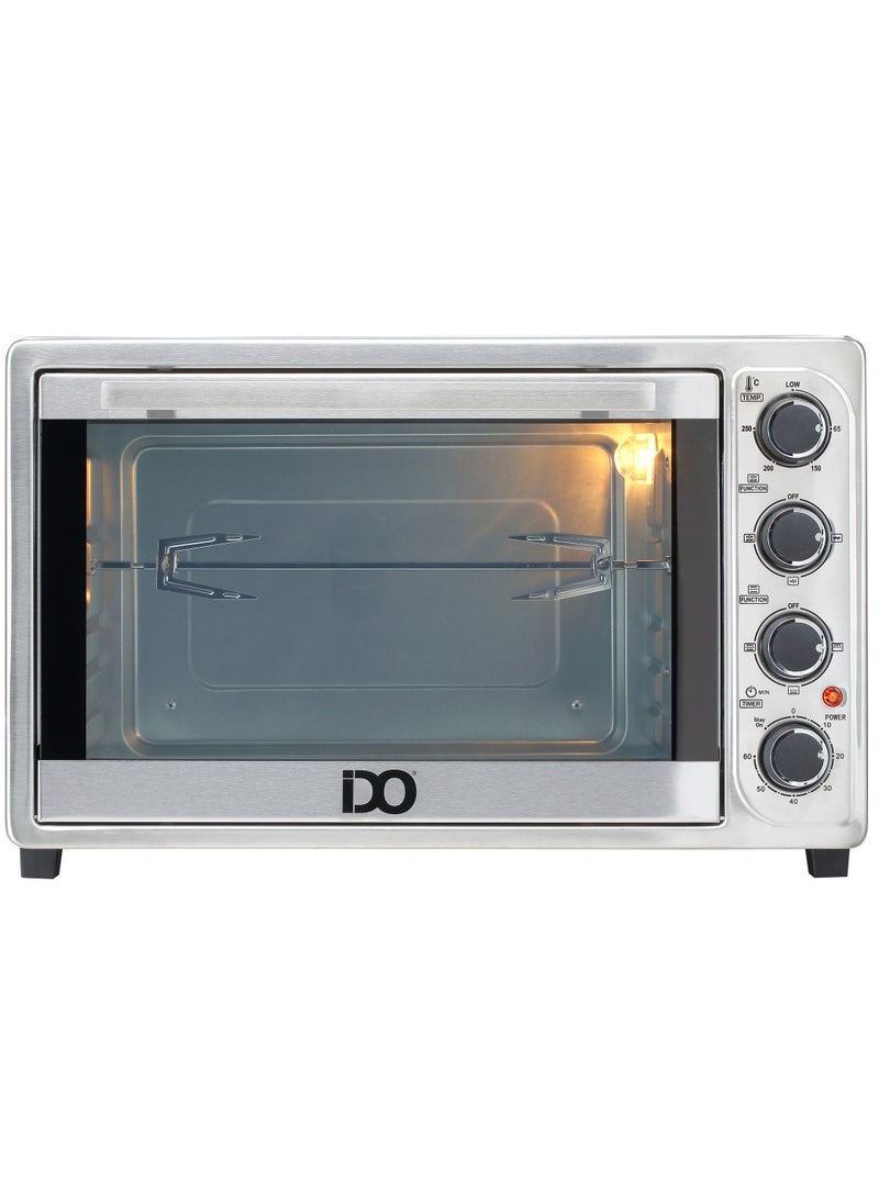 IDO IDO Double Glass Toaster Oven 50 Liters, 2000 W Silver – TO50DG-SV  - Image 5