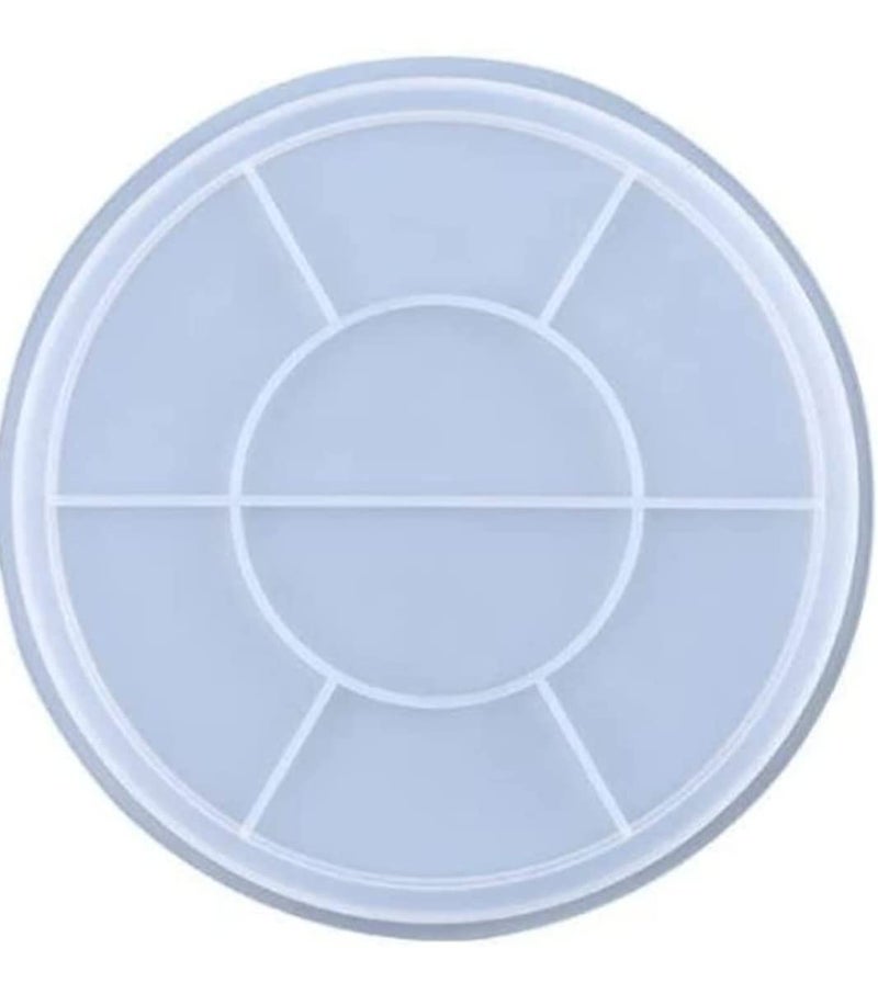 Eoast Round Shaped Trinket Tray Coaster Mould Silicone Epoxy and UV Resin Mould 8 Inch 10 mm Depth Set of 1 8 inch - Image 1