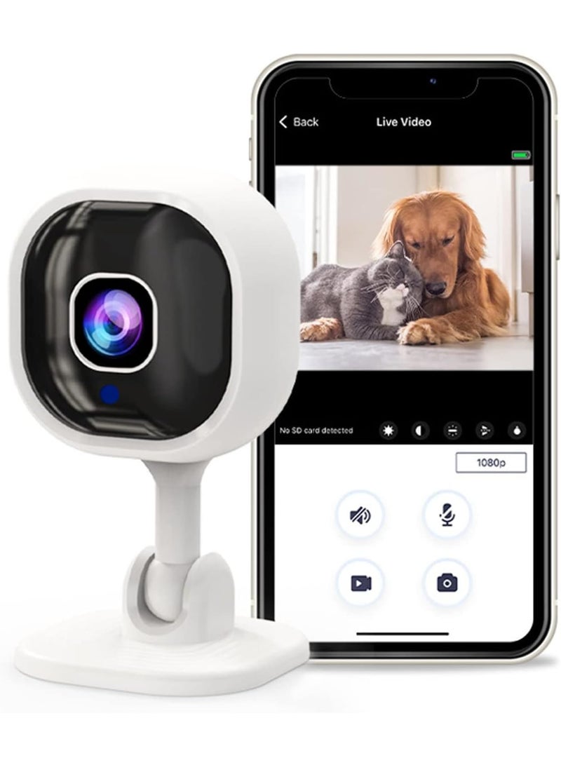 Smart Security Camera, 1080P HD Wireless WiFi Camera with Night Vision, Two-Way Audio, Motion Detection, Video Playback, Indoor/Outdoor Use for Home, Baby, Elder, Pet Monitoring - Image 1