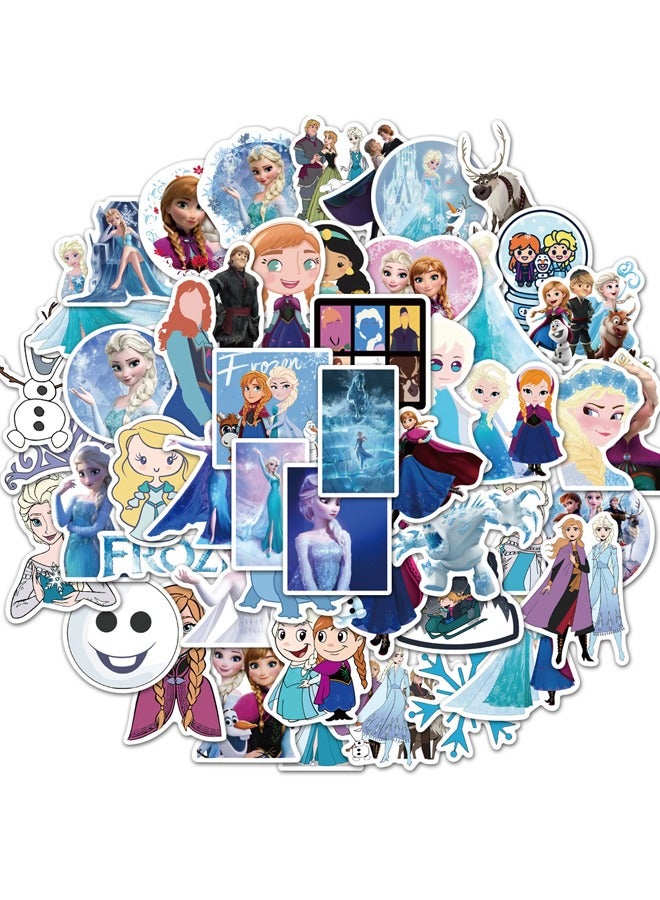 50-Piece Disney Cartoon Frozen Personalized Decoration Guitar Notebook Luggage DIY Waterproof Stickers - Image 1