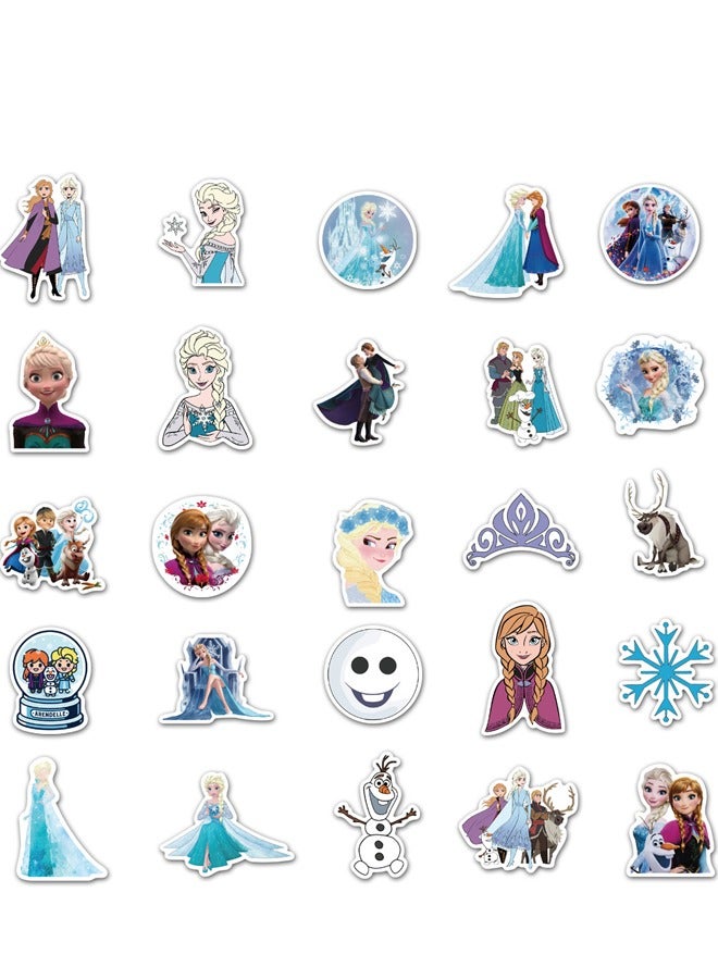 50-Piece Disney Cartoon Frozen Personalized Decoration Guitar Notebook Luggage DIY Waterproof Stickers - Image 3