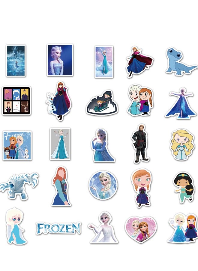 50-Piece Disney Cartoon Frozen Personalized Decoration Guitar Notebook Luggage DIY Waterproof Stickers - Image 4