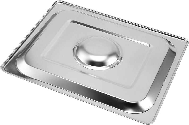 JAPCHET غطاء طاولة بخار من ستانلس ستيل بحجم 12 - 4 قطع مع مقبض لغطاء طاولة الفندق للمطبخ والفندق والمطعم والحفلات فضي - Image 4