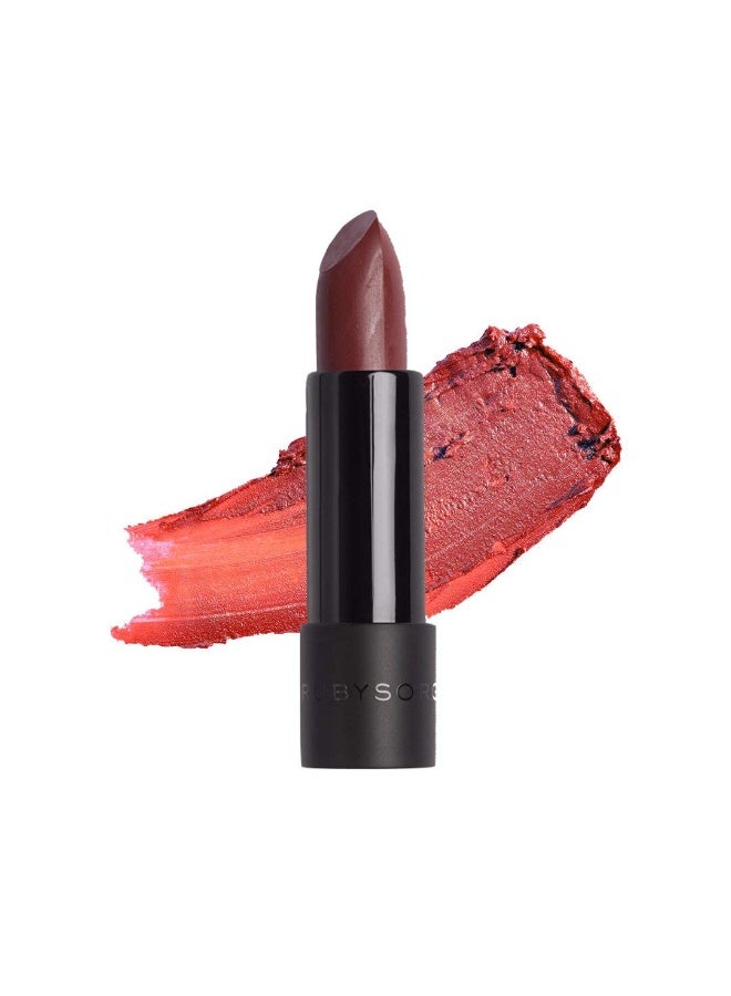 Ruby's Organics Semi-Matte Lipstick for Women All Indian Tones- Highly Pigmented, Moisturizing, Non Drying, Lightweight and Long Lasting- Lip Makeup, Synthetic Chemical Free- Raisin, 3.7g - Image 1