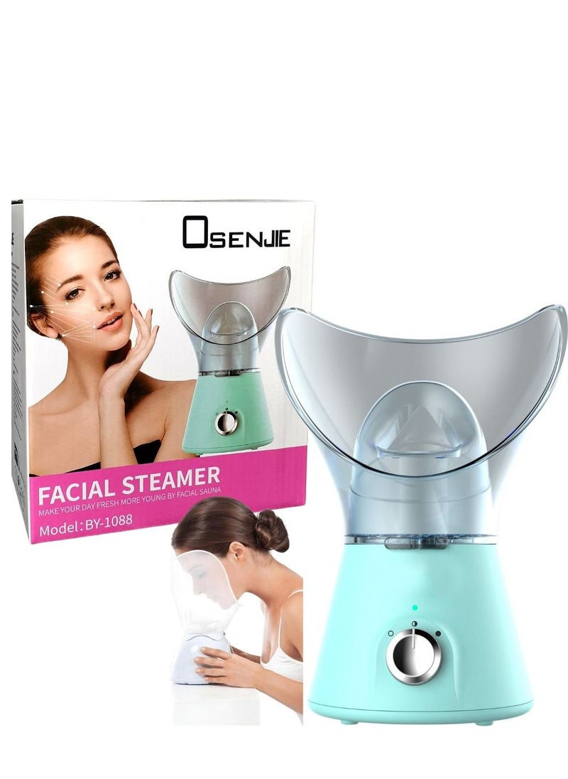 Osenjie Osenjie 2 IN 1 Facial Steamer, Deep Cleaning Home Sauna Spa Sinuses Humidifier Atomizer Warm Mist Unclogs Pores Unisex BY-1088 (Green)  - Image 1