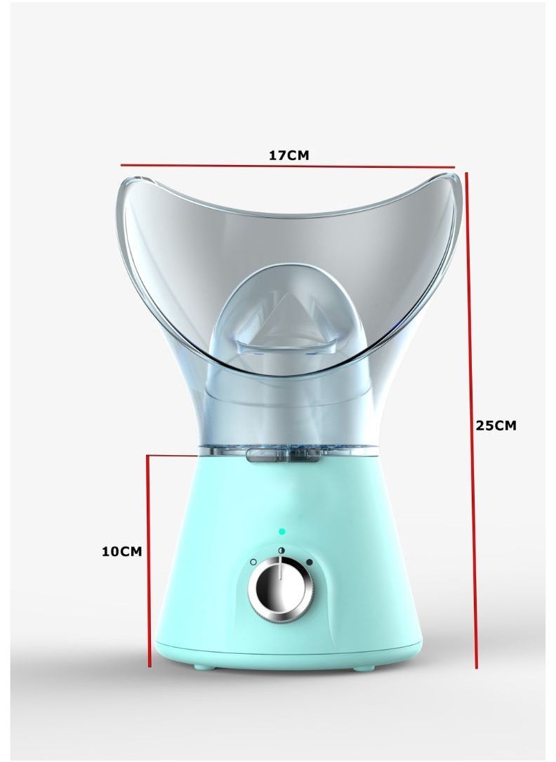 Osenjie Osenjie 2 IN 1 Facial Steamer, Deep Cleaning Home Sauna Spa Sinuses Humidifier Atomizer Warm Mist Unclogs Pores Unisex BY-1088 (Green)  - Image 2