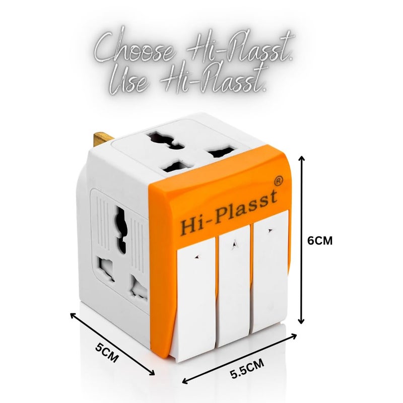 HI PLASST PINS N PLUGS HiPLASST UK Plug Multi Plug Adapter 13A Universal 3 Pin Multiplug Socket with Individual Switch TypeG Flat Pin Plug Converter for Travel to UK Hong Kong London Singapore Dubai Pack of 2 - Image 5