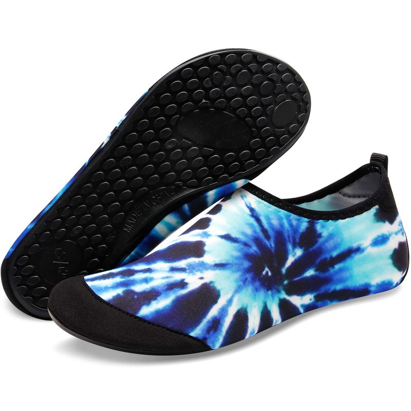 BARERUN Water Sports Shoes Barefoot Quick-Dry Aqua Yoga Socks Slip-on for Men Women Blue 6.5-7.5 M US Women - Image 1