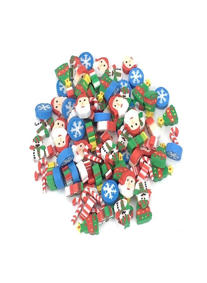 HYSTYLE 120 Pcs Christmas Eraser Bulk Office Fun Kawaii Erasers for Party Favors Stocking Fillers Daily Prizes Gift Filling Stocking Fillers Easter Egg Stuffers - Image 1