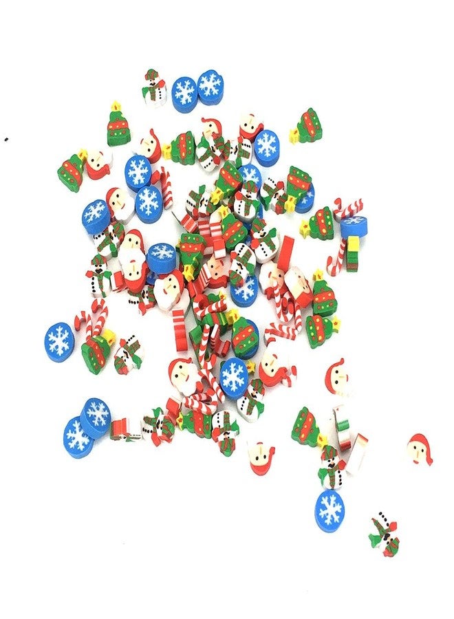 HYSTYLE 120 Pcs Christmas Eraser Bulk Office Fun Kawaii Erasers for Party Favors Stocking Fillers Daily Prizes Gift Filling Stocking Fillers Easter Egg Stuffers - Image 2
