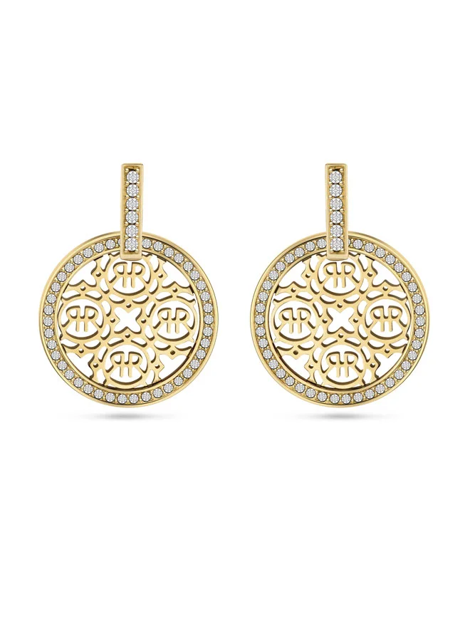 شيروتي 1881 Arabesque Gold Plated Stainless Steel Drop Earrings for Women