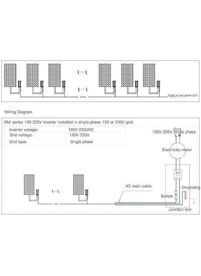 Generic Compact Micro Solar Inverter for Small Solar Systems, Efficient Grid Tie for Proper Electricity Generation, Safety Precautions, Easy Installation - 600W (GMI-180L-AC110V)  - Image 5