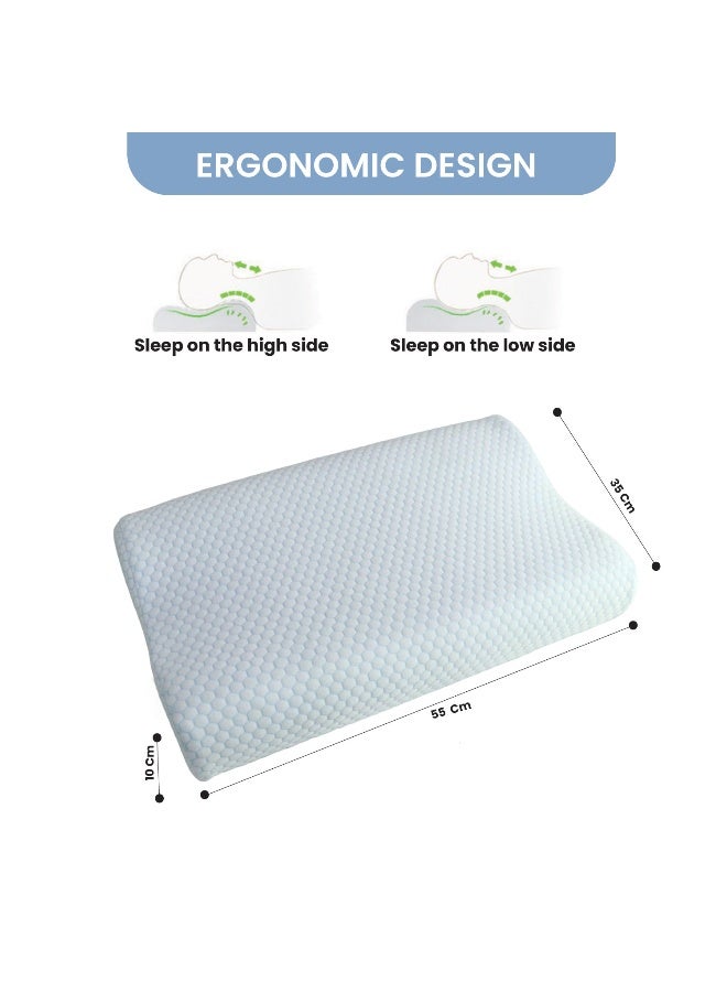 Rest Cooling Gel Memory Foam Pillow Neck Contour Cervical Orthopedic Bed Pillow  - Image 4