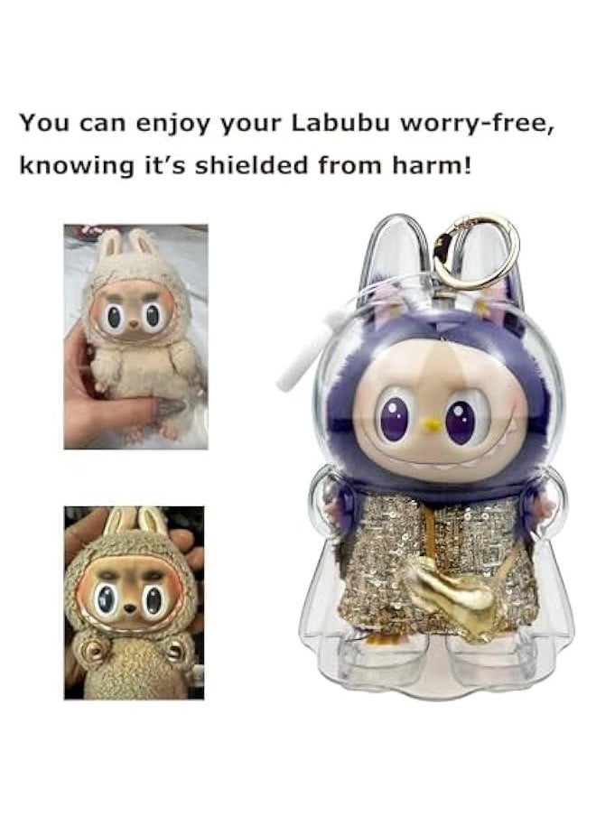 Arabest Protective Case for LABUBU Wings of Fortune, Display Box Hard Acrylic Case Accessories Cover with Keychain (Case Only) - Clear  - Image 3