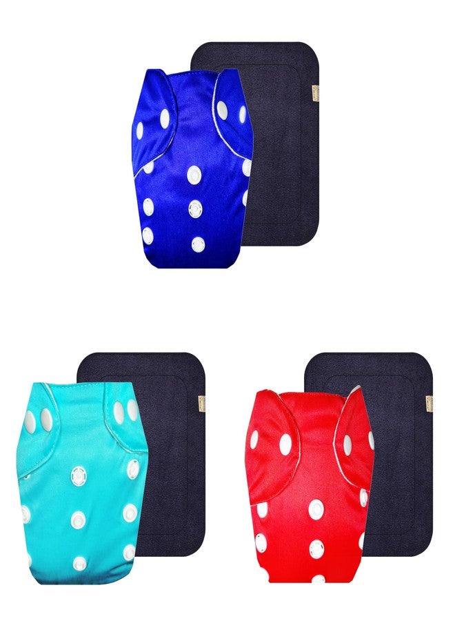 Dumbledo Lite Cloth Diaper with Black Insert (Pack of 3) | Snug Fit | Leakproof | Adjustable Snaps | Ideal for Toddlers | 3 Months - 2 Years | Unisex Baby - Image 1
