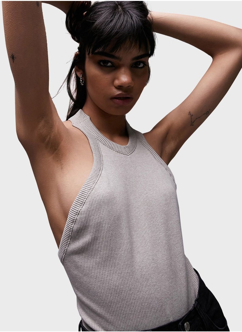TOPSHOP - V-Neck Ribbed Bodysuit - Image 1
