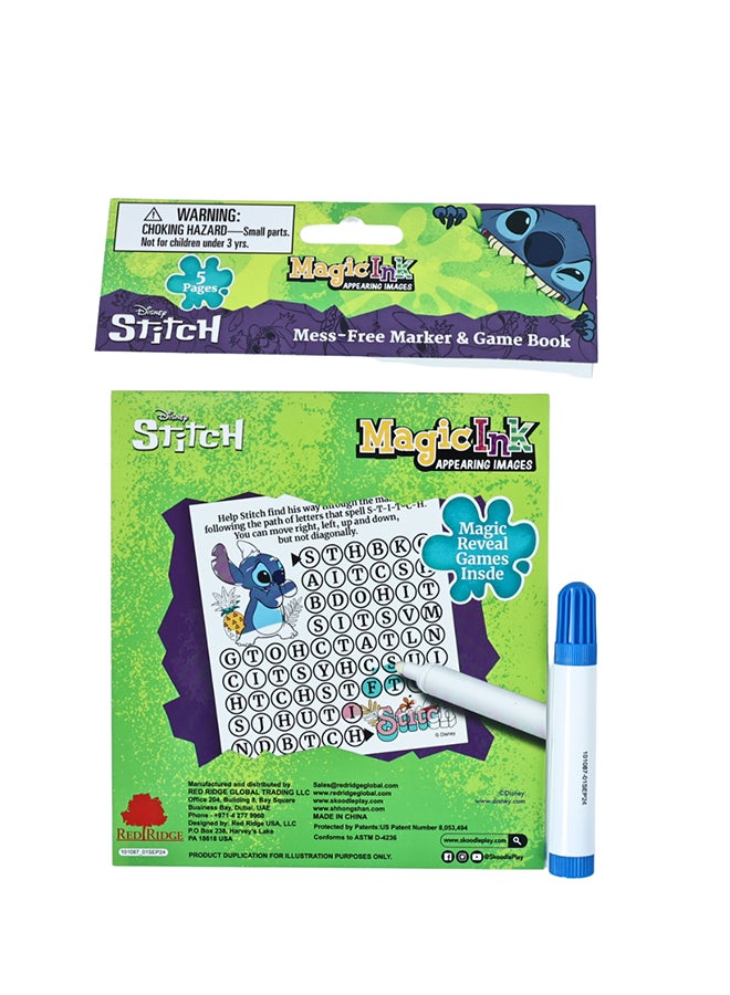 Disney Stitch Mini Magic Ink Appearing Images | 5 Pages Magic Reveal Game Book & Mess-Free Marker | Age 3+ - Image 3