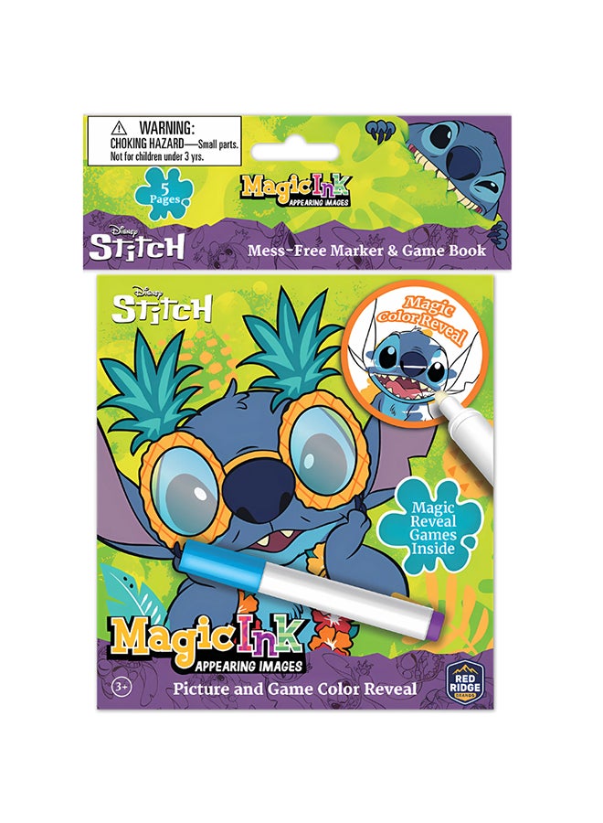Disney Stitch Mini Magic Ink Appearing Images | 5 Pages Magic Reveal Game Book & Mess-Free Marker | Age 3+ - Image 1